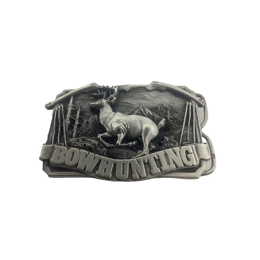 1983 Bow Hunting Bergamot Brass Works Siskiyou Whitetail Belt Buckle